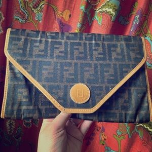 Vintage Fendi envelope clutch